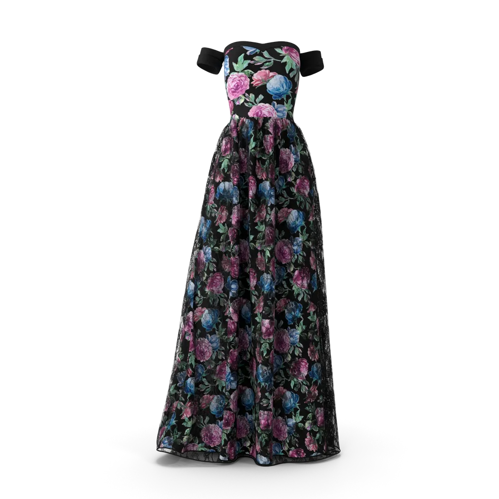 Suknia maxi w kwiaty